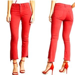 COPY - MOTHER hot rod red jeans